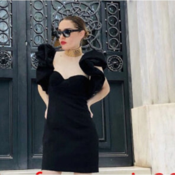 ZARA VOLUMINOUS SHORT DRESS - Picture 3 of 9